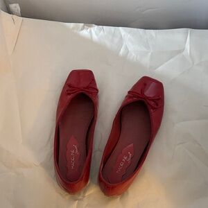 Madeline Red Patent Flats